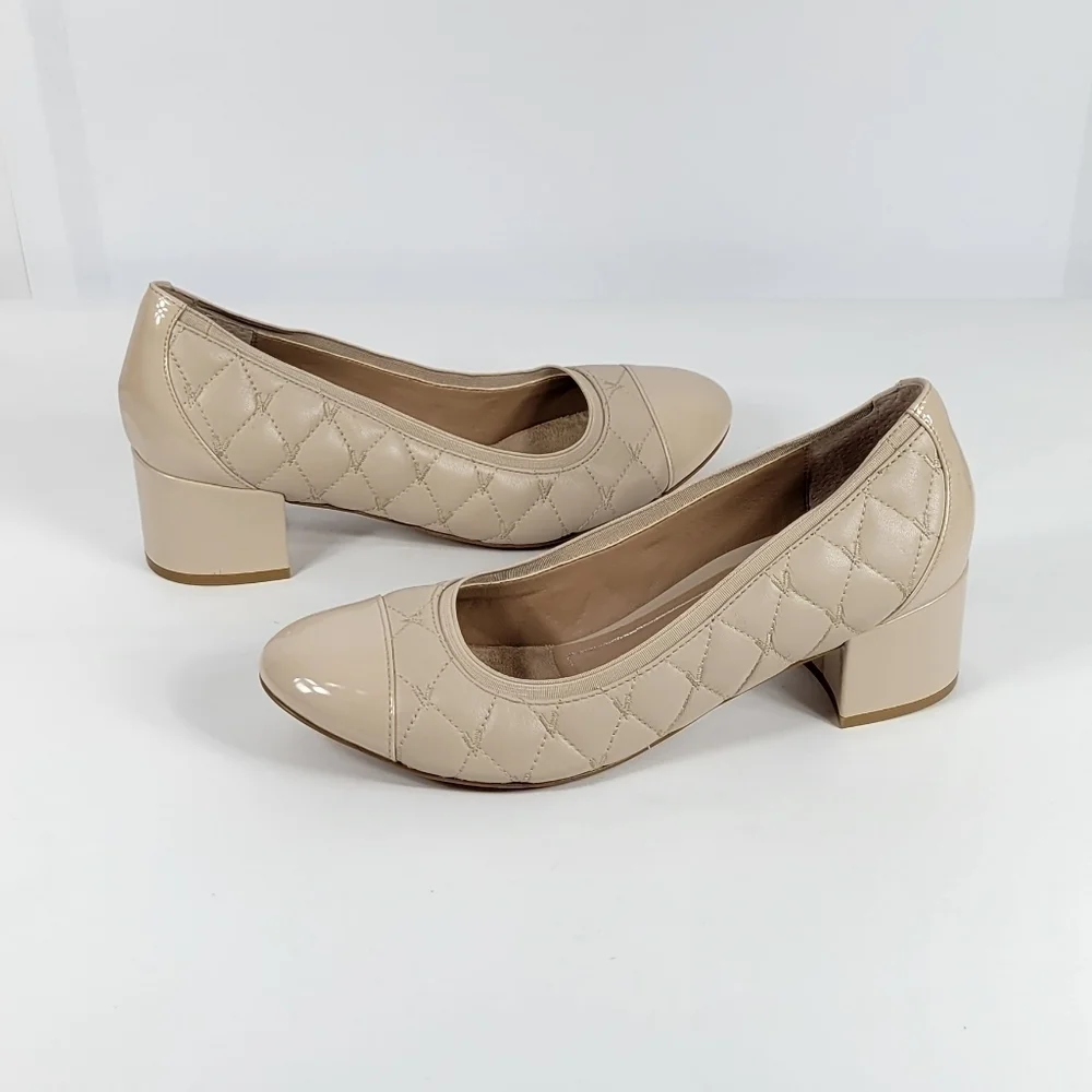 Vionic Ruby Quilted Block Heels #483 Size 10